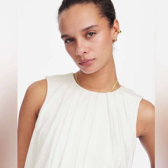 NWT Madewell White Sleeveless Bubble Fashion Top - Small - Picture 11 of 16